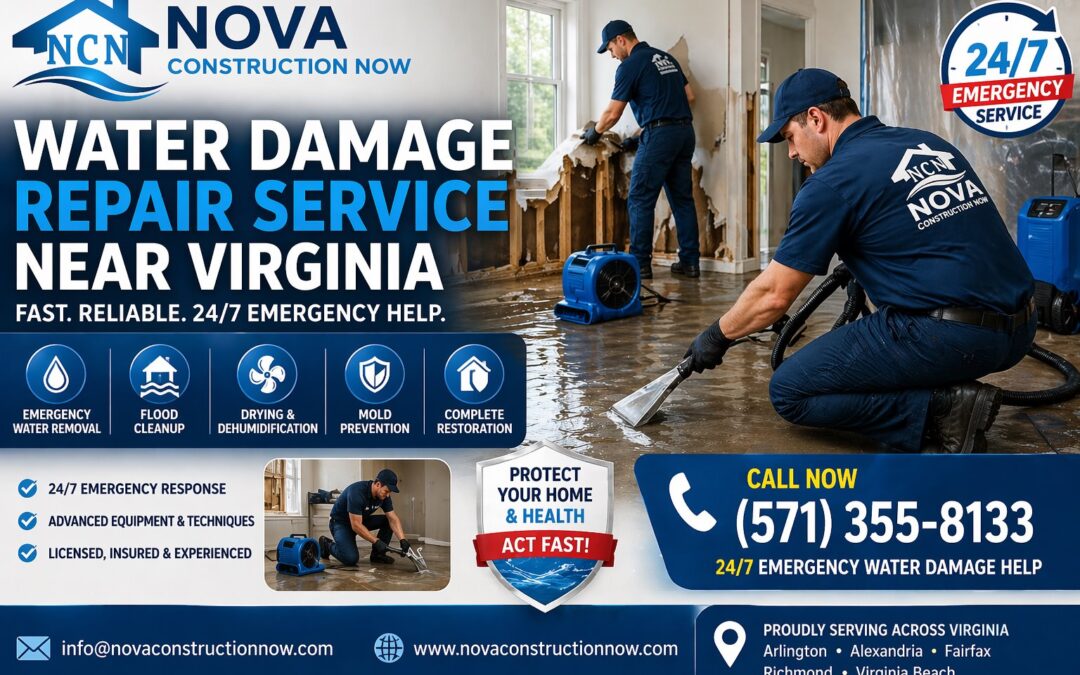 Water Damage Repair Service Near Virginia | 24/7 Help